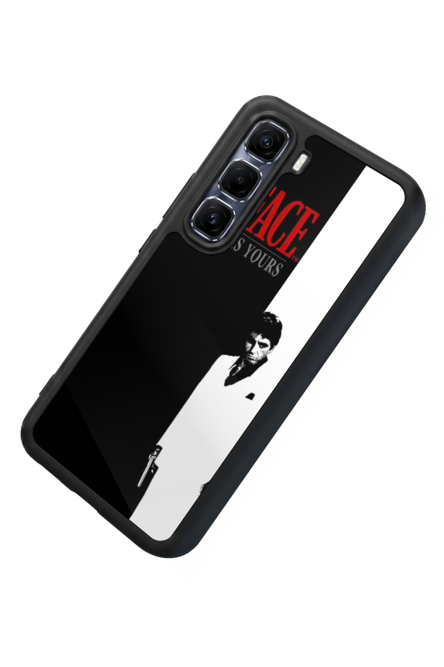 Infinix Hot 60 Pro Plus Uyumlu Scarface Tasarımlı Glossy Premium Kılıf