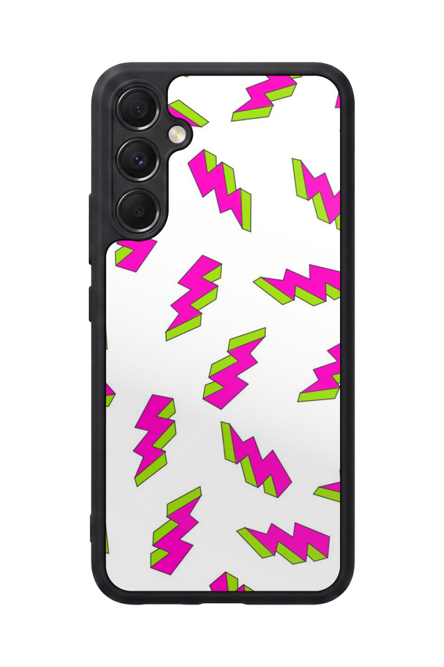 Samsung Galaxy A34 Uyumlu Simsek Tasarımlı Glossy Premium Kılıf