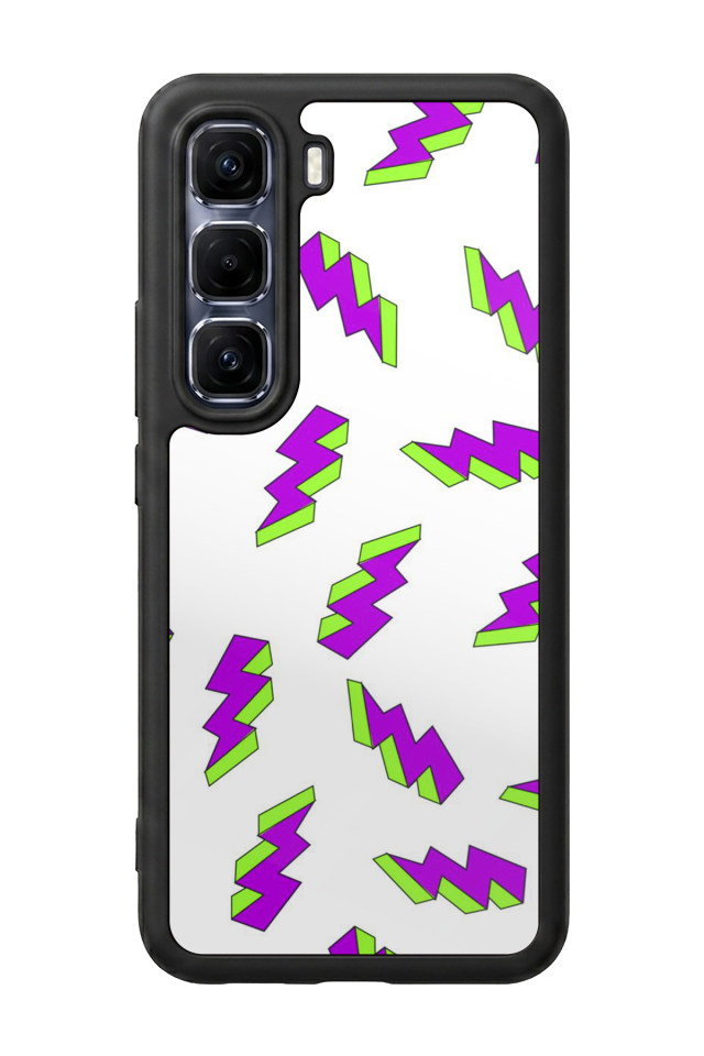 Infinix Hot 60 Pro Plus Uyumlu Simsek Tasarımlı Glossy Premium Kılıf