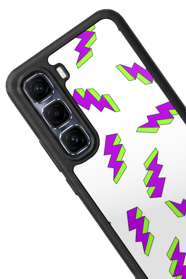 Infinix Hot 60 Pro Plus Uyumlu Simsek Tasarımlı Glossy Premium Kılıf