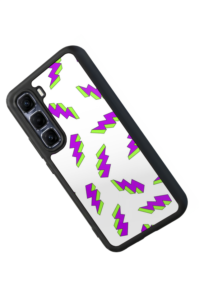Infinix Hot 60 Pro Plus Uyumlu Simsek Tasarımlı Glossy Premium Kılıf