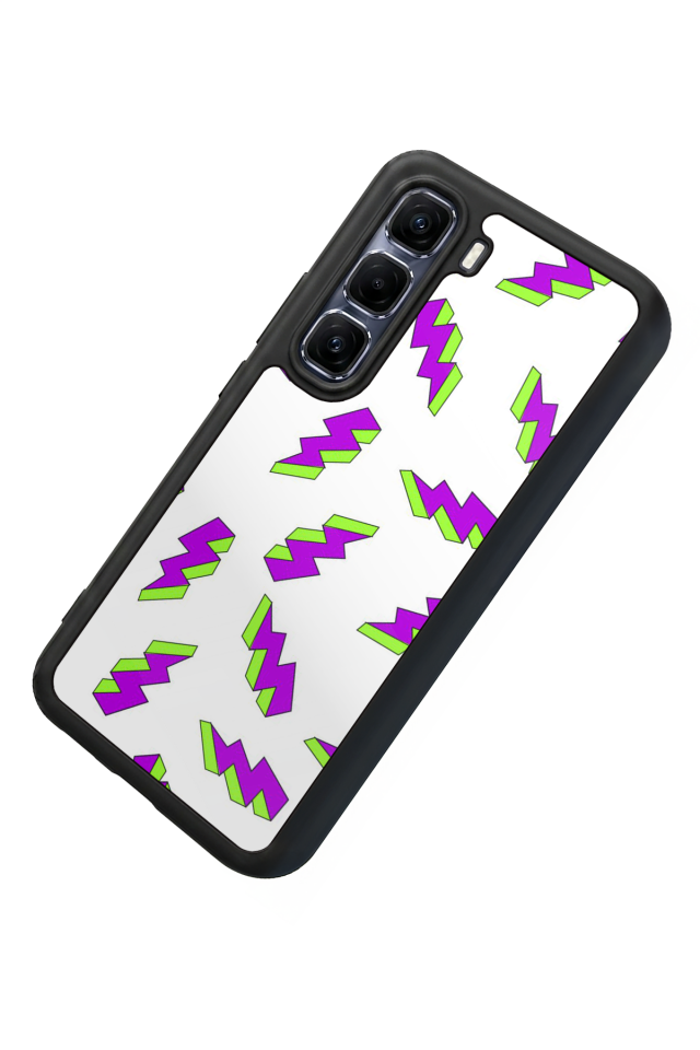 Infinix Hot 60 Pro Plus Uyumlu Simsek Tasarımlı Glossy Premium Kılıf