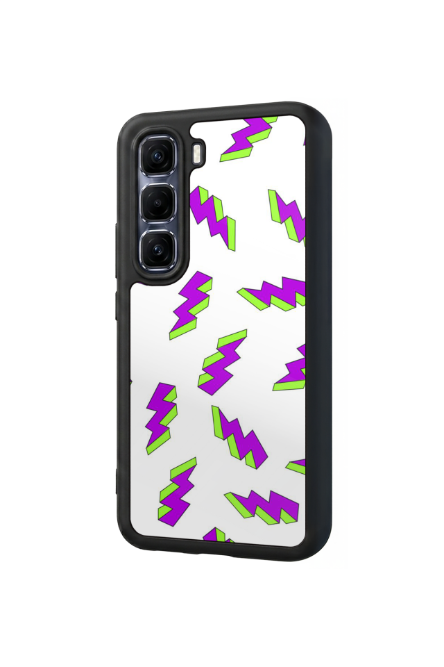 Infinix Hot 60 Pro Plus Uyumlu Simsek Tasarımlı Glossy Premium Kılıf