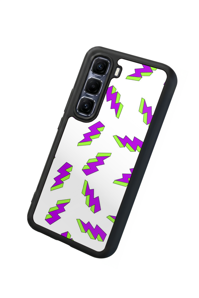 Infinix Hot 60 Pro Plus Uyumlu Simsek Tasarımlı Glossy Premium Kılıf