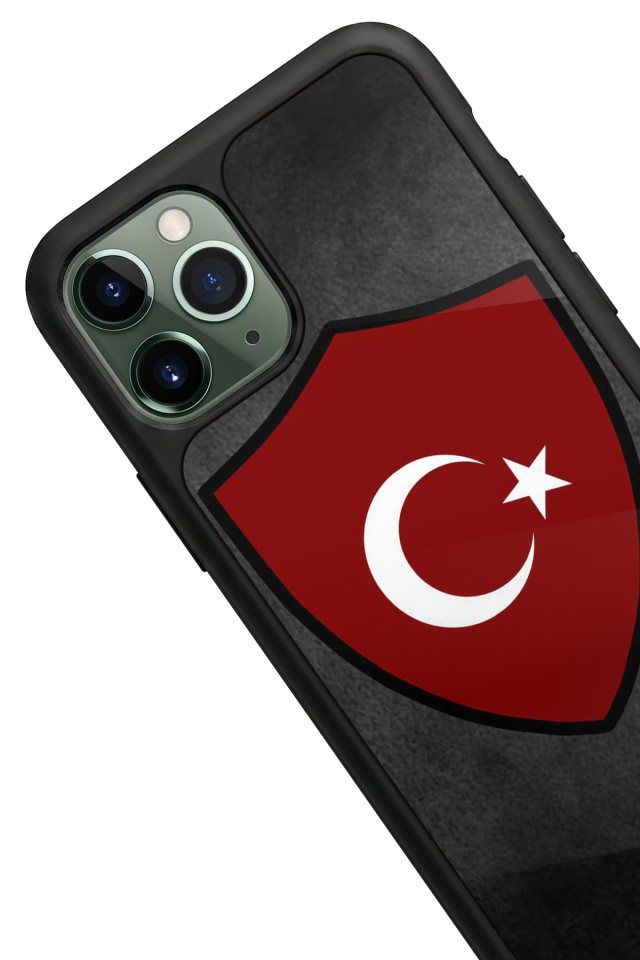 iPhone 11 Pro Max Uyumlu Türk Bayragi Tasarımlı Glossy Premium Kılıf