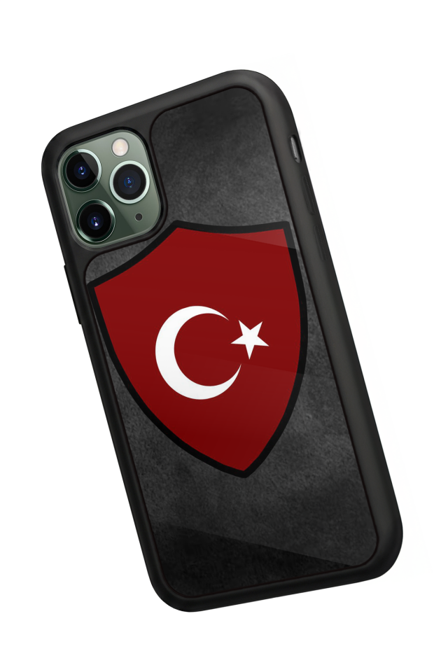 iPhone 11 Pro Max Uyumlu Türk Bayragi Tasarımlı Glossy Premium Kılıf