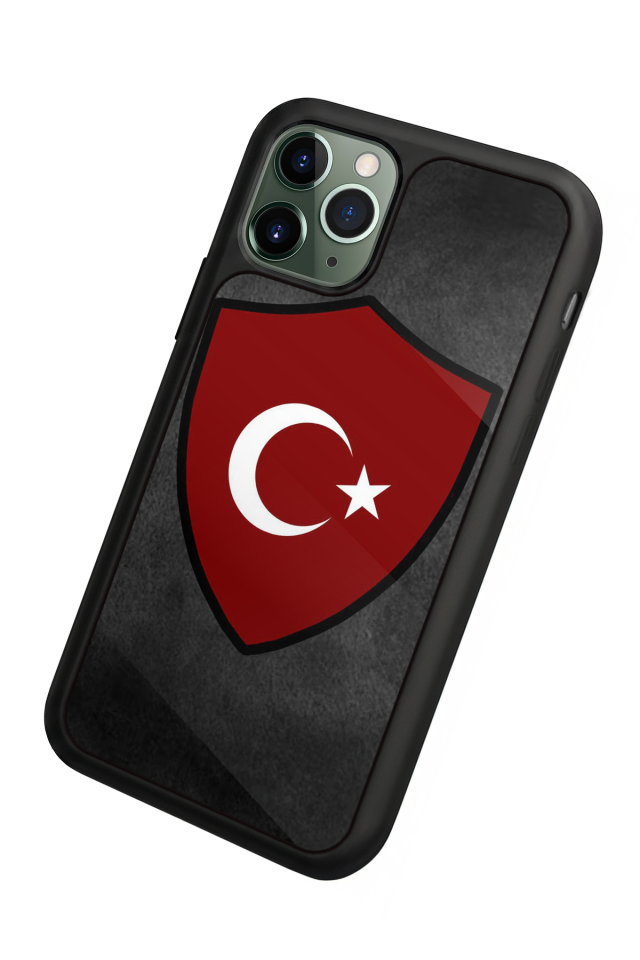 iPhone 11 Pro Max Uyumlu Türk Bayragi Tasarımlı Glossy Premium Kılıf
