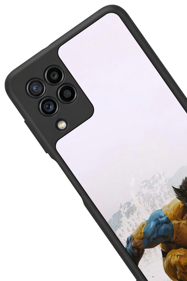 Samsung Galaxy M22 Uyumlu Wolverine Tasarımlı Glossy Premium Kılıf