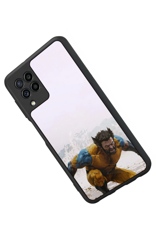 Samsung Galaxy M22 Uyumlu Wolverine Tasarımlı Glossy Premium Kılıf