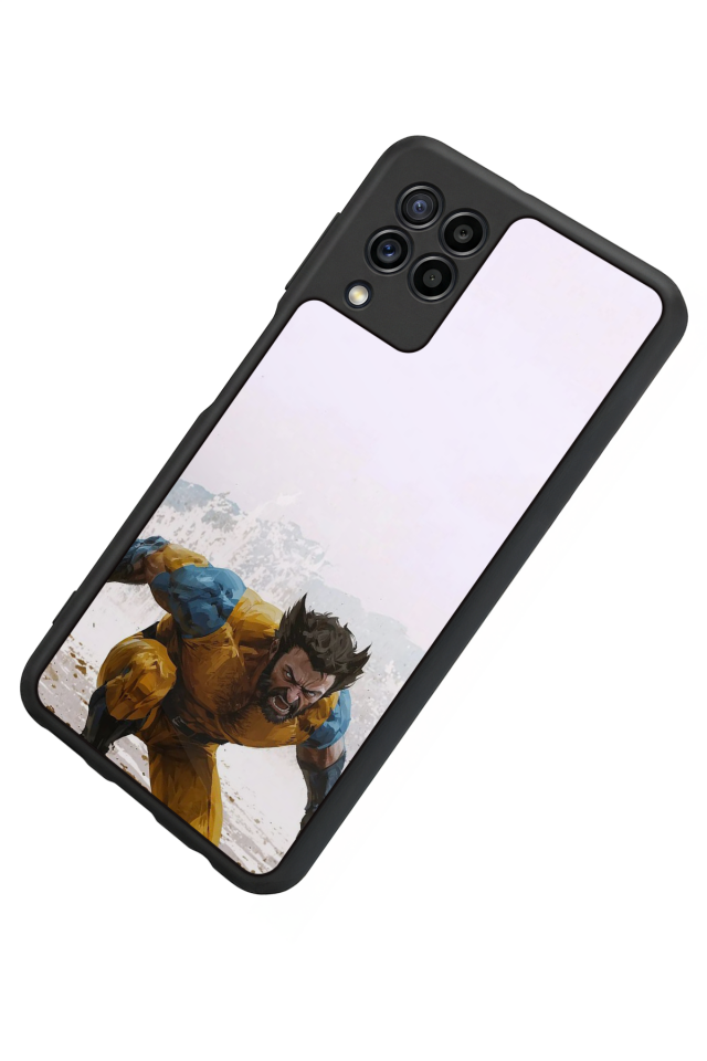 Samsung Galaxy M22 Uyumlu Wolverine Tasarımlı Glossy Premium Kılıf