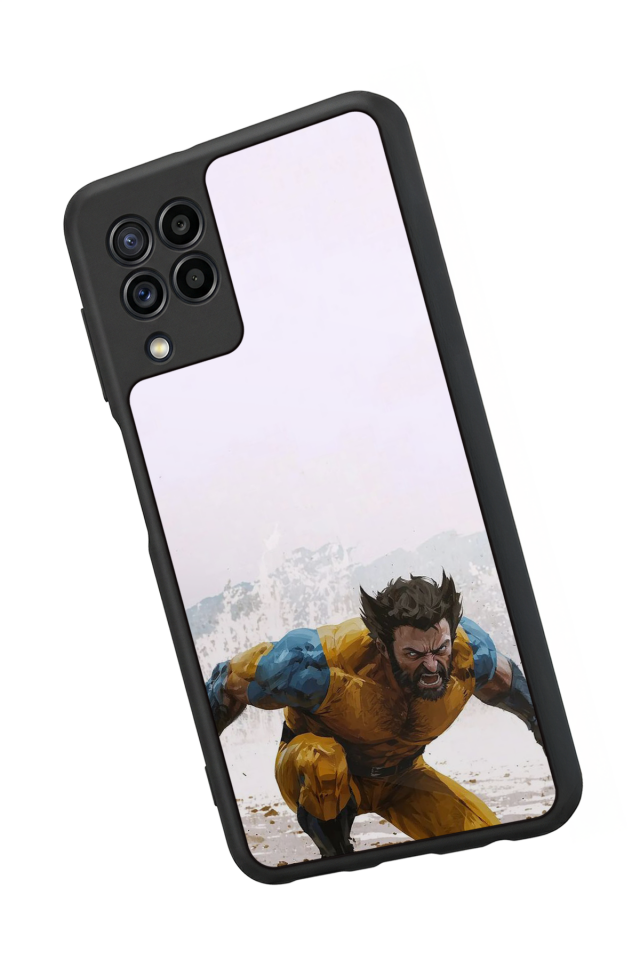 Samsung Galaxy M22 Uyumlu Wolverine Tasarımlı Glossy Premium Kılıf