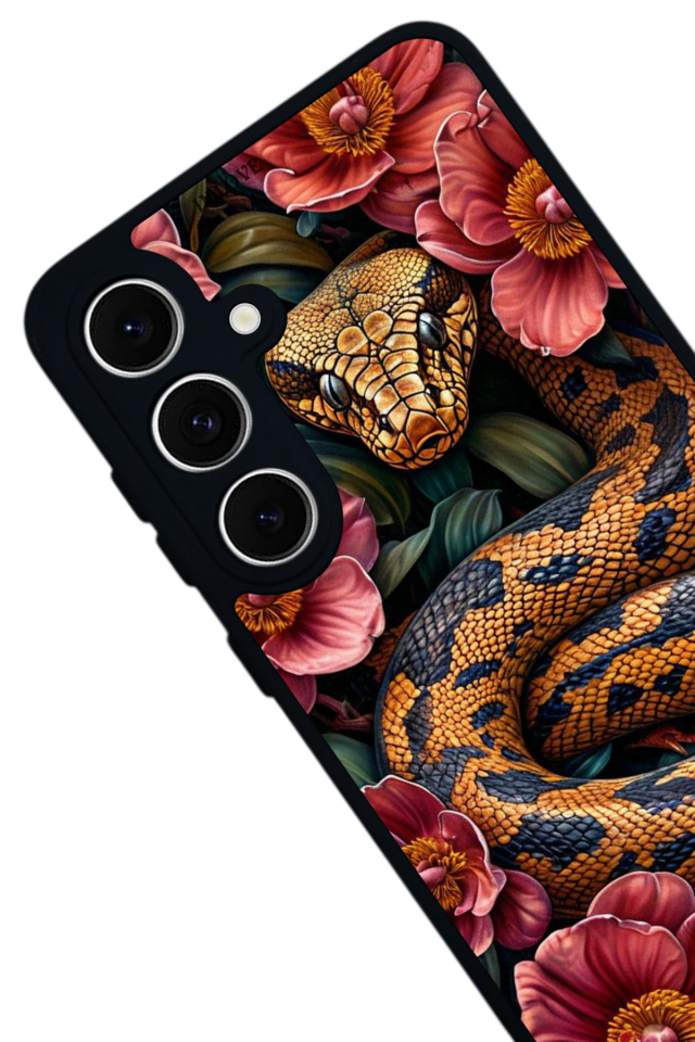 Samsung Galaxy S24 FE Uyumlu Yılan Tasarımlı Glossy Premium Kılıf