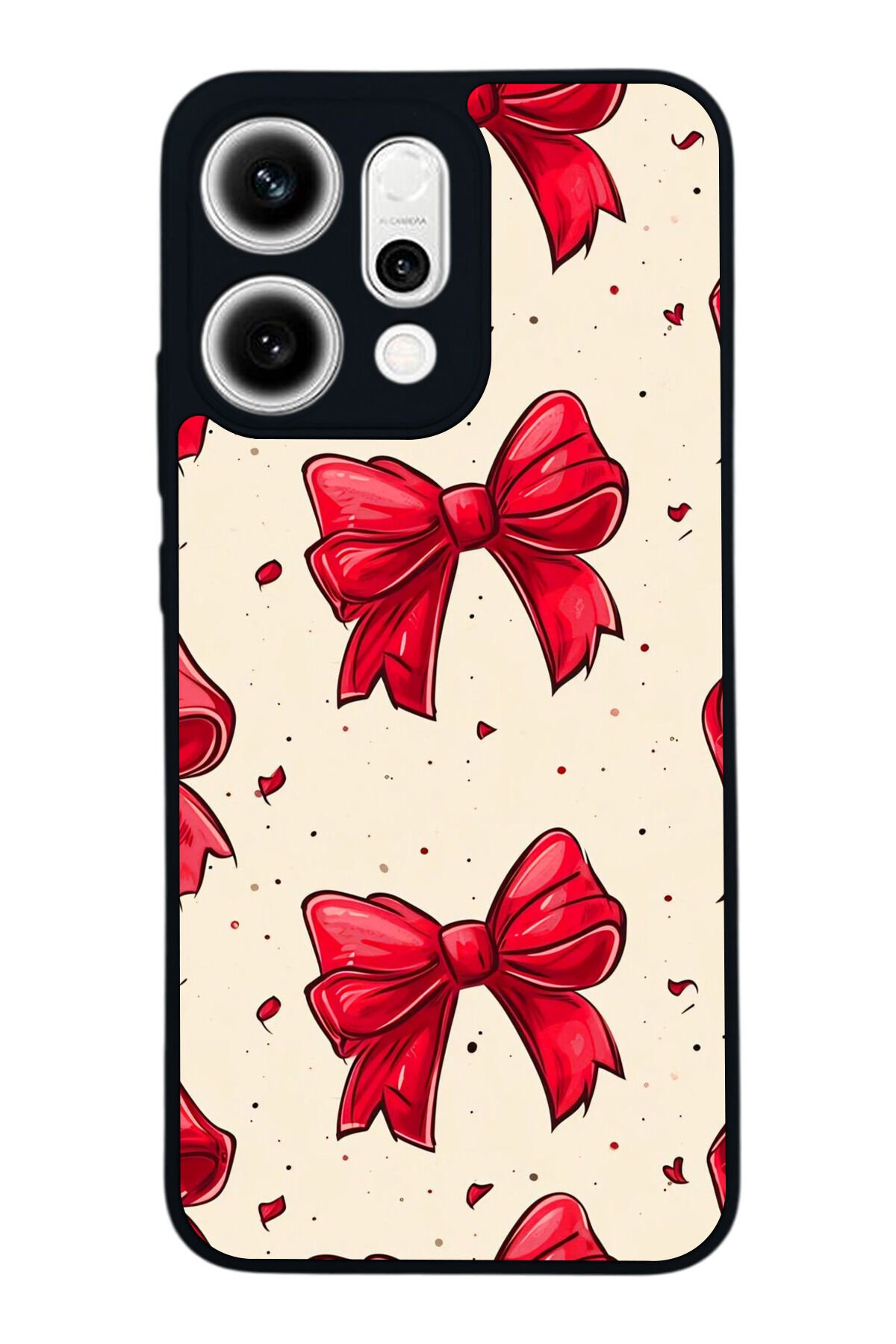 Oppo Reno 14 Uyumlu Kurdele Tasarımlı Glossy Premium Kılıf