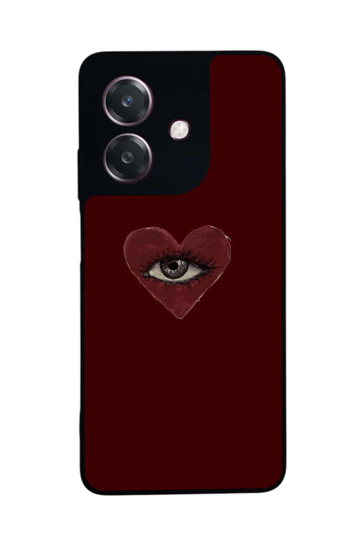 Oppo A3 5G Uyumlu Kalp Love Tasarımlı Glossy Premium Kılıf