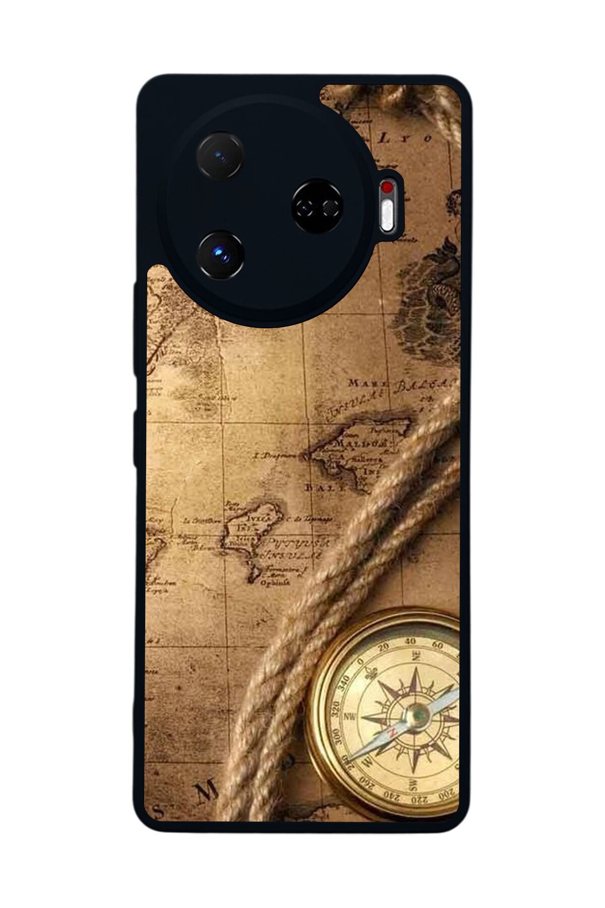 Tecno Camon 30 Pro Uyumlu Pusula Tasarımlı Glossy Premium Kılıf