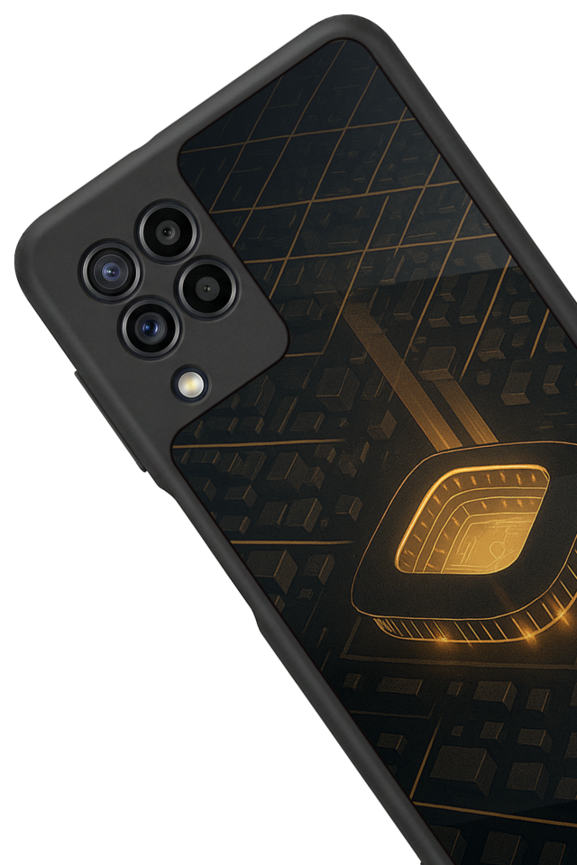 Samsung Galaxy M22 Uyumlu Aslan Tasarımlı Glossy Premium Kılıf
