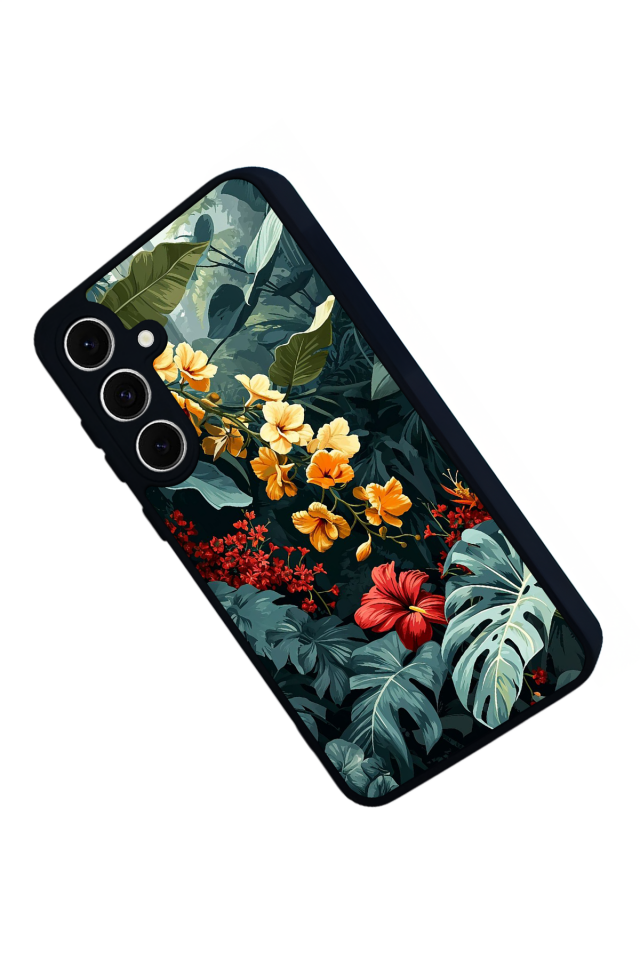 Samsung Galaxy A16 Uyumlu Botanik Tasarımlı Glossy Premium Kılıf
