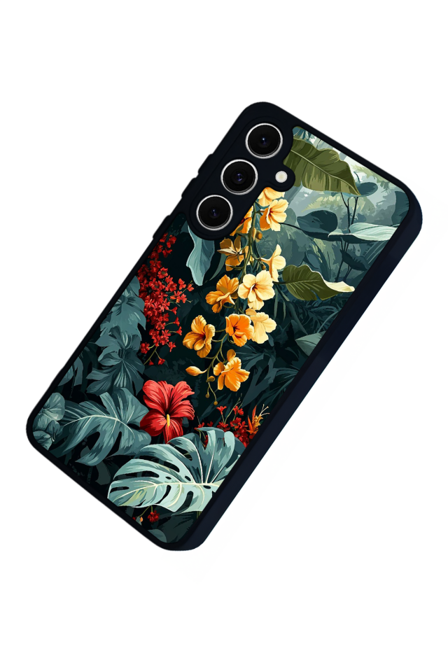 Samsung Galaxy A16 Uyumlu Botanik Tasarımlı Glossy Premium Kılıf