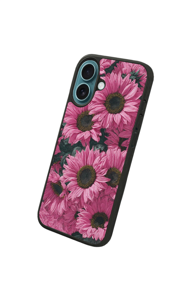 iPhone 16 Plus Uyumlu Cicek Tasarımlı Glossy Premium Kılıf