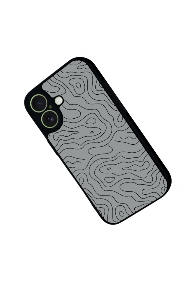 iPhone 17 Uyumlu Çizgi Sanatı Tasarımlı Glossy Premium Kılıf