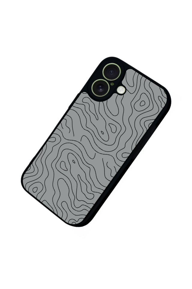 iPhone 17 Uyumlu Çizgi Sanatı Tasarımlı Glossy Premium Kılıf