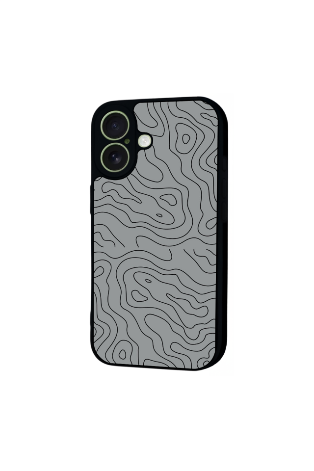 iPhone 17 Uyumlu Çizgi Sanatı Tasarımlı Glossy Premium Kılıf