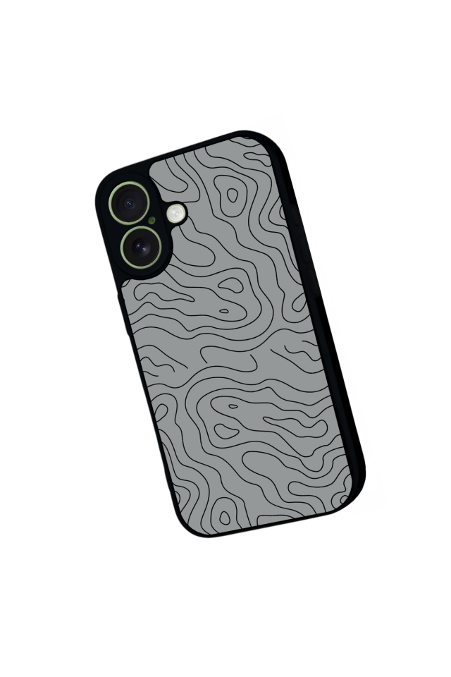 iPhone 17 Uyumlu Çizgi Sanatı Tasarımlı Glossy Premium Kılıf