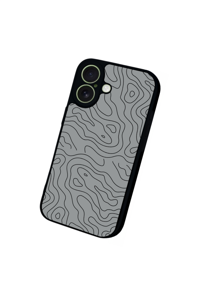 iPhone 17 Uyumlu Çizgi Sanatı Tasarımlı Glossy Premium Kılıf