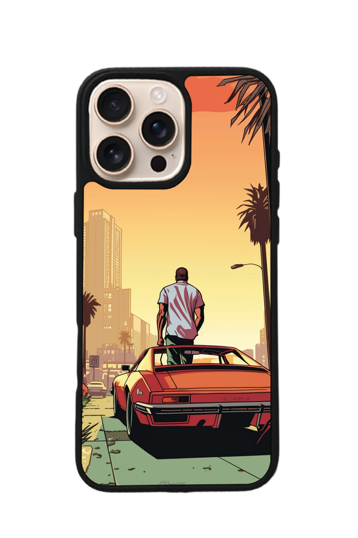 iPhone 16 Pro Uyumlu GTA Tasarımlı Glossy Premium Kılıf