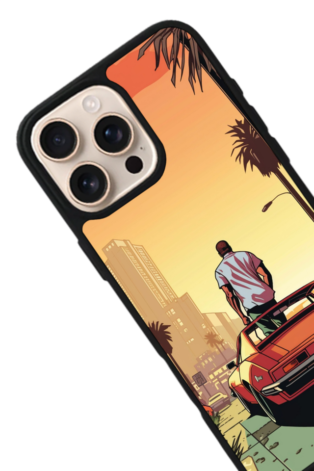 iPhone 16 Pro Uyumlu GTA Tasarımlı Glossy Premium Kılıf