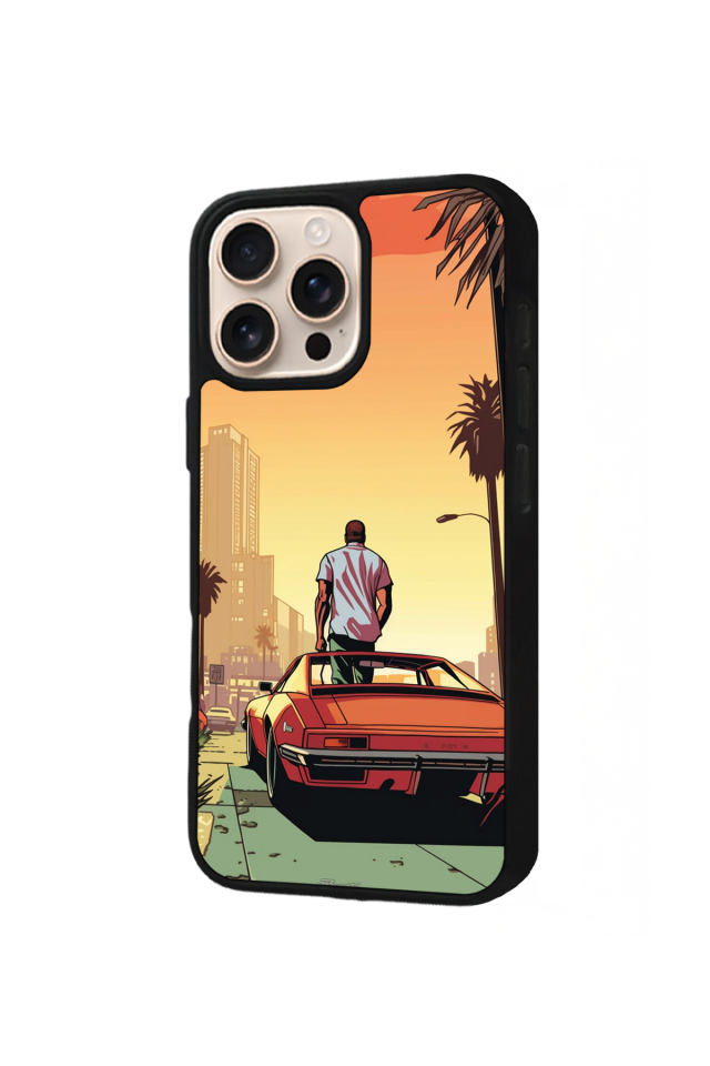 iPhone 16 Pro Uyumlu GTA Tasarımlı Glossy Premium Kılıf