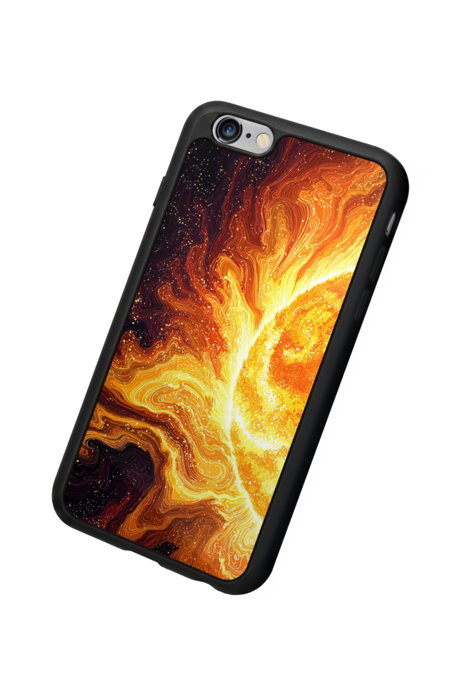 iPhone 6 Plus Uyumlu Güneş Tasarımlı Glossy Premium Kılıf