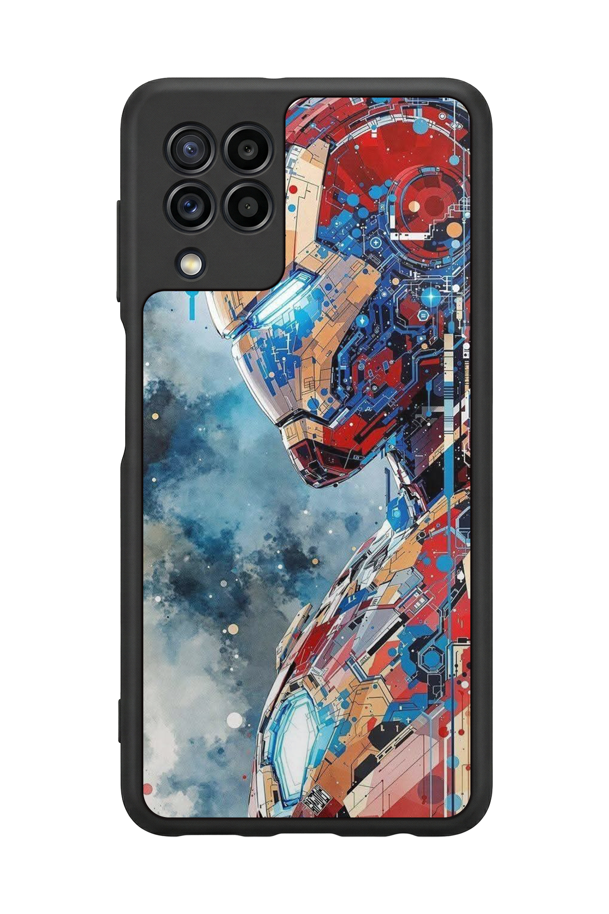 Samsung Galaxy M32 Uyumlu Iron Man ( Demir Adam ) Tasarımlı Glossy Premium Kılıf