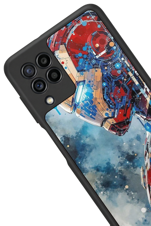 Samsung Galaxy M32 Uyumlu Iron Man ( Demir Adam ) Tasarımlı Glossy Premium Kılıf