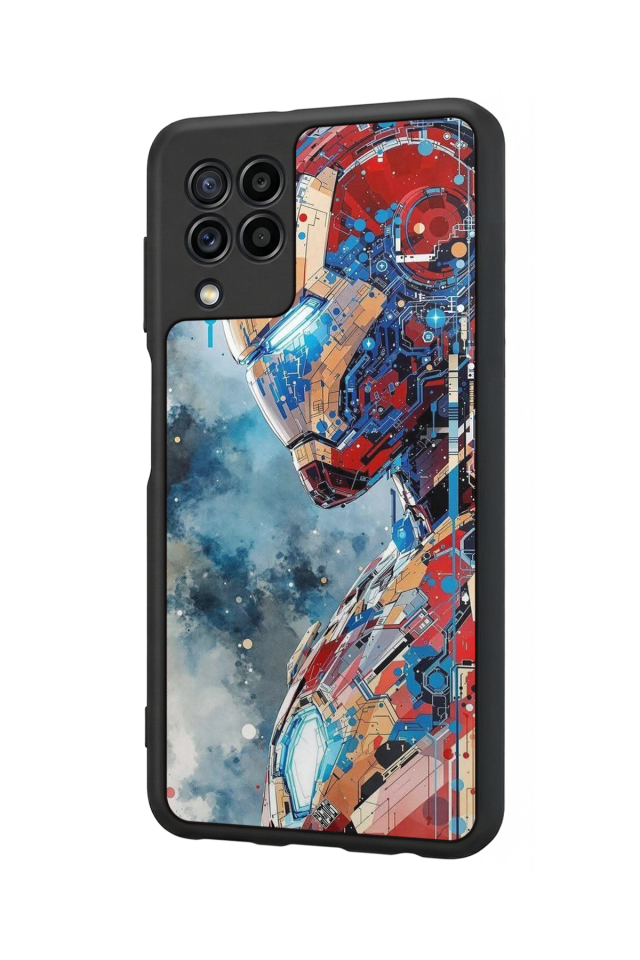 Samsung Galaxy M32 Uyumlu Iron Man ( Demir Adam ) Tasarımlı Glossy Premium Kılıf