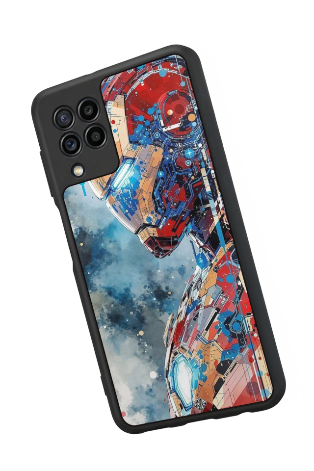Samsung Galaxy M32 Uyumlu Iron Man ( Demir Adam ) Tasarımlı Glossy Premium Kılıf