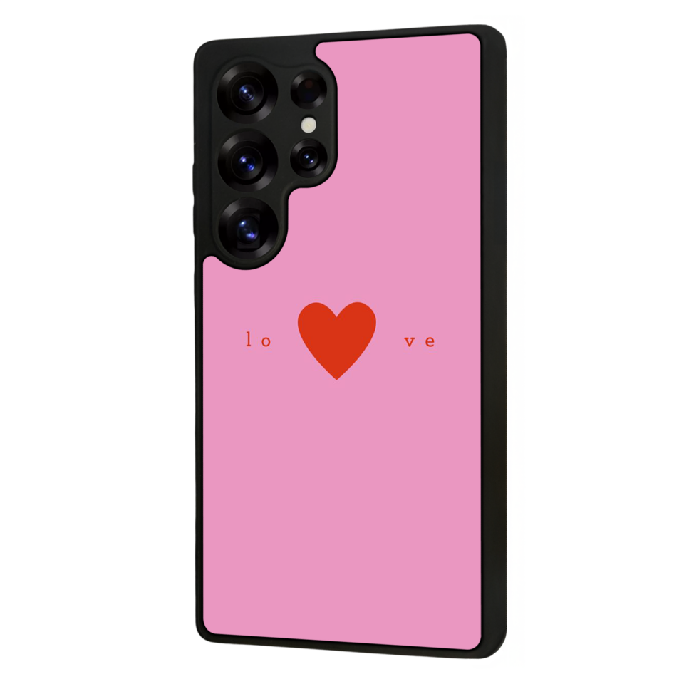 Samsung Galaxy S25 Ultra Uyumlu Kalp Love Tasarımlı Glossy Premium Kılıf