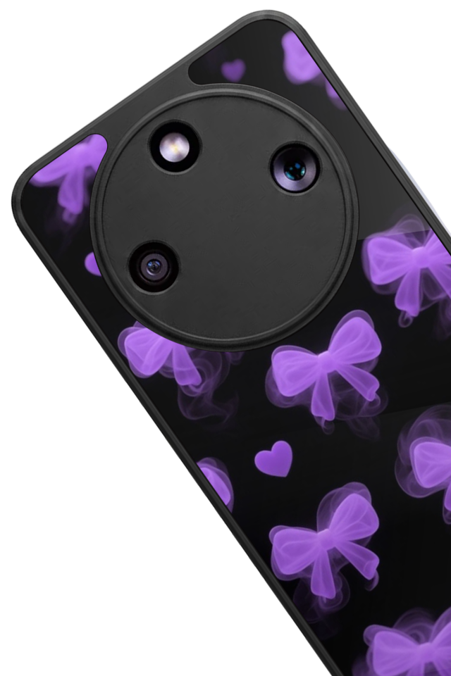 Honor Magic 8 Lite Uyumlu Kurdele Tasarımlı Glossy Premium Kılıf