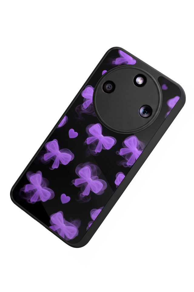 Honor Magic 8 Lite Uyumlu Kurdele Tasarımlı Glossy Premium Kılıf