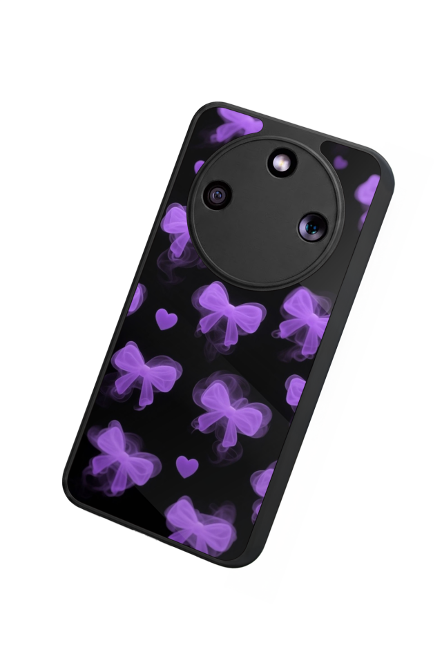 Honor Magic 8 Lite Uyumlu Kurdele Tasarımlı Glossy Premium Kılıf