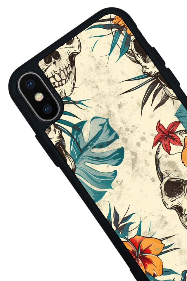 iPhone XS Max Uyumlu KuruKafa Tasarımlı Glossy Premium Kılıf
