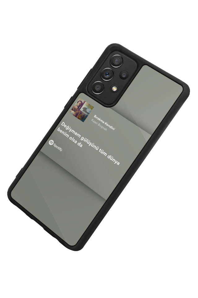 Samsung Galaxy A72 Uyumlu Sarki Sozleri Tasarımlı Glossy Premium Kılıf