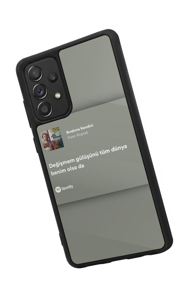 Samsung Galaxy A72 Uyumlu Sarki Sozleri Tasarımlı Glossy Premium Kılıf