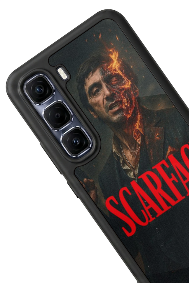 Infinix Hot 60 Pro Plus Uyumlu Scarface Tasarımlı Glossy Premium Kılıf