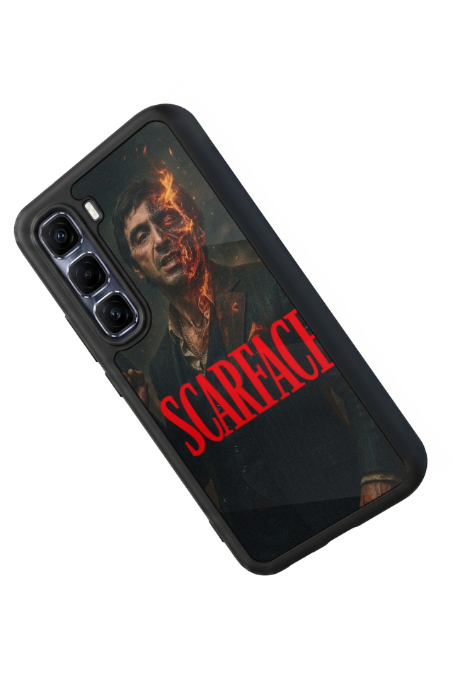 Infinix Hot 60 Pro Plus Uyumlu Scarface Tasarımlı Glossy Premium Kılıf