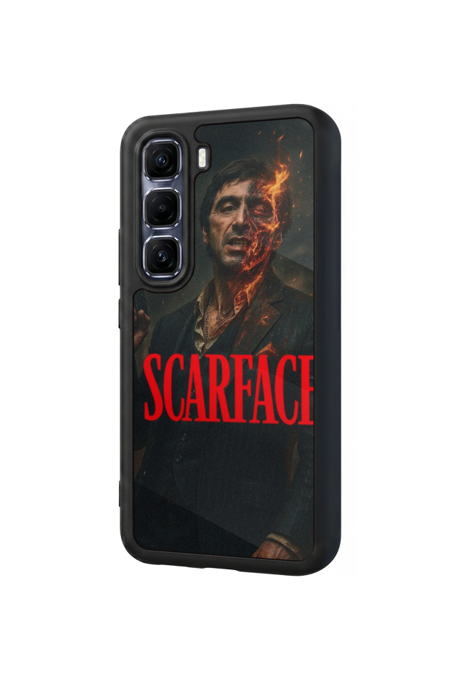 Infinix Hot 60 Pro Plus Uyumlu Scarface Tasarımlı Glossy Premium Kılıf