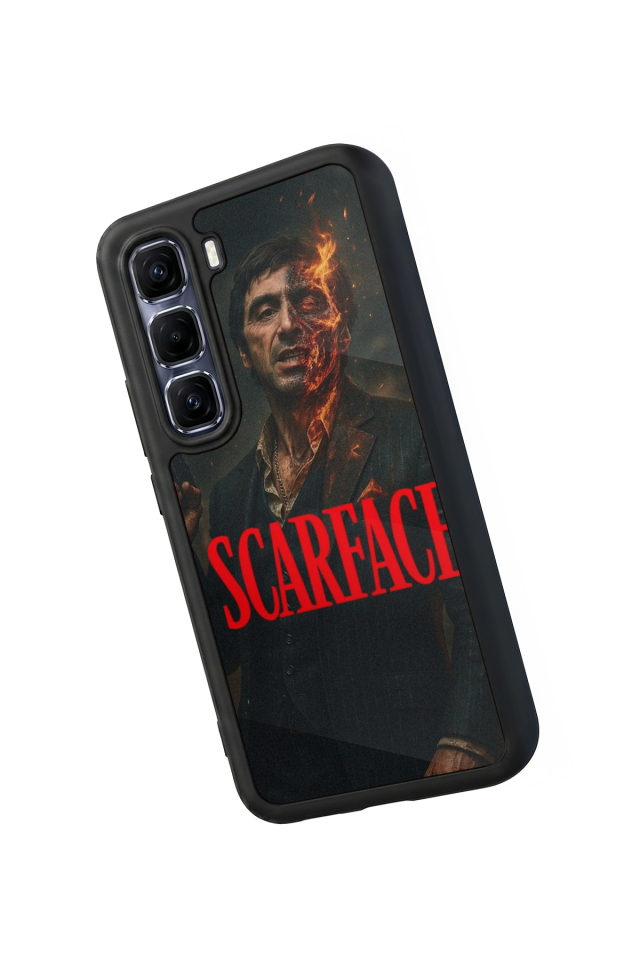 Infinix Hot 60 Pro Plus Uyumlu Scarface Tasarımlı Glossy Premium Kılıf