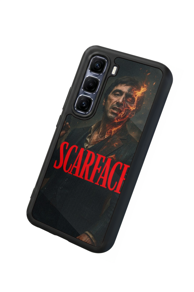 Infinix Hot 60 Pro Plus Uyumlu Scarface Tasarımlı Glossy Premium Kılıf