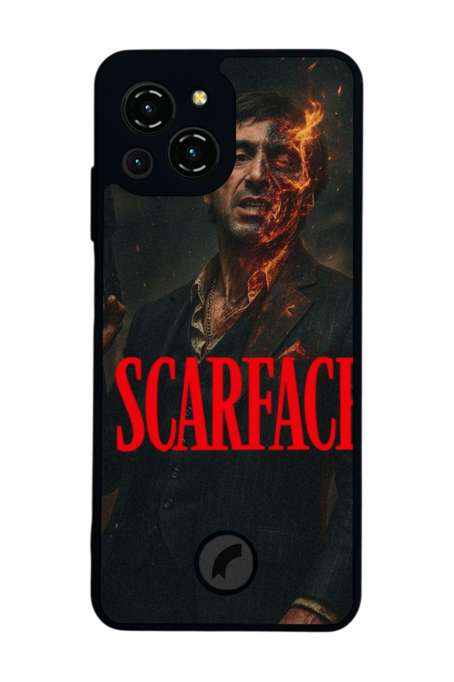 Reeder S23 Pro Max Uyumlu Scarface Tasarımlı Glossy Premium Kılıf