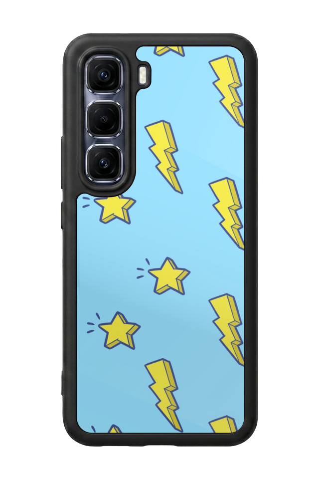 Infinix Hot 60 Pro Plus Uyumlu Simsek Tasarımlı Glossy Premium Kılıf